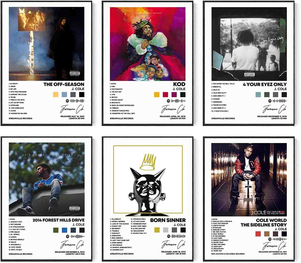 Amazon.com: DIDIDO J Poster Cole Album Cover Signed Limited Print